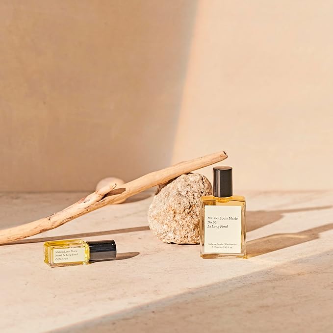 Maison Louis Marie - No.02 Le Long Fond Natural Roll-On Perfume Oil | Luxury Clean Beauty + Non-Toxic Fragrance (0.5 fl oz | 15 ml)
