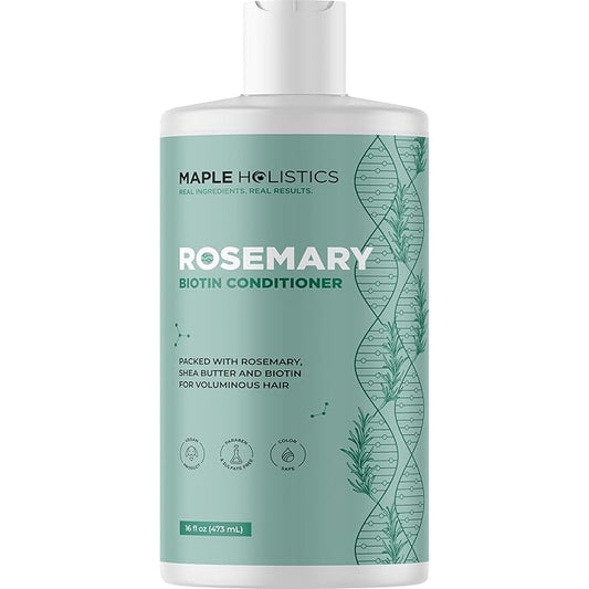 Biotin Rosemary Conditioner for Thinning Hair - Vegan Rosemary Biotin Conditioner with Volumizing Plant Proteins & B Vitamins for Fine Weak & Dull Hair - Sulfate Paraben & Silicone Free (16 Fl Oz)