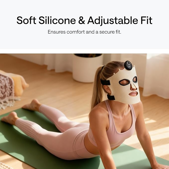 Ulike Red Light Therapy for Face, ReGlow Lite LED Mask With 3 Modes for Anti Acne &Aging, Powerful LED Beads With Red, Green and Blue Light, 3D Facial Comfort Fit, Light Therapy Skin Care At Home