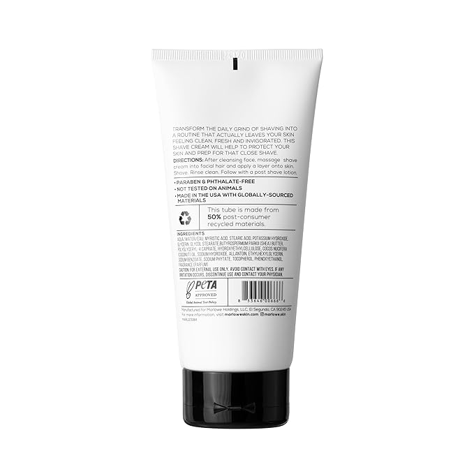 MARLOWE. Shave Cream No. 141 & Post Shave Lotion No. 144 – 6oz Each – Conditioning Shave Cream & Aftershave Lotion for Smooth, Soothing, Close Shave – Men's Shaving Kit Essentials, 2-Pack