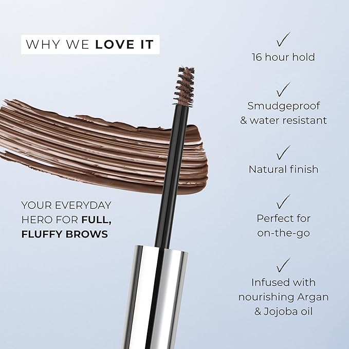 Wunderbrow Fluffy Brow Wax, 16 hour hold, Smudgeproof and Water resistant, Shade: Clear