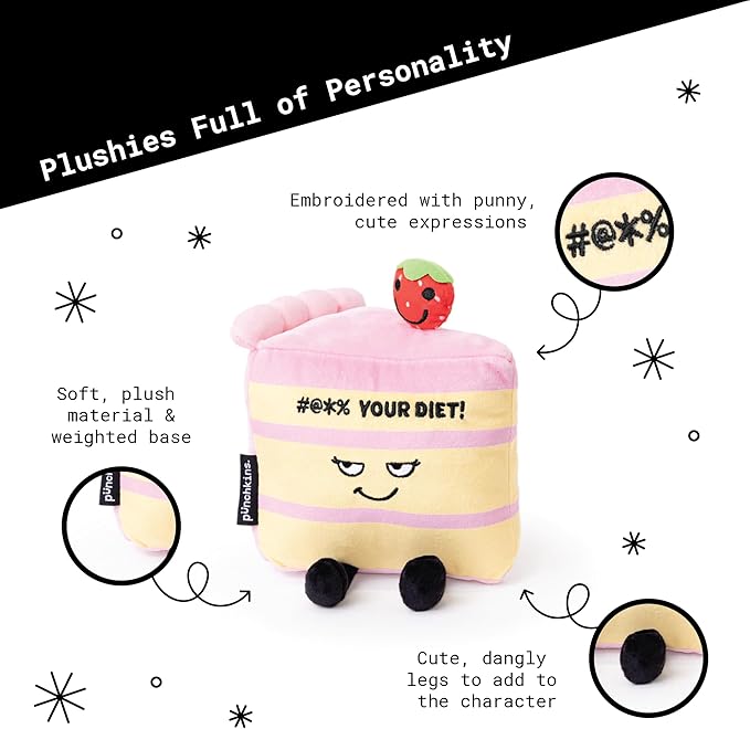 Punchkins Cake Plushie - Screw Your Diet Funny & Sassy Food Plush Toy for Gifting