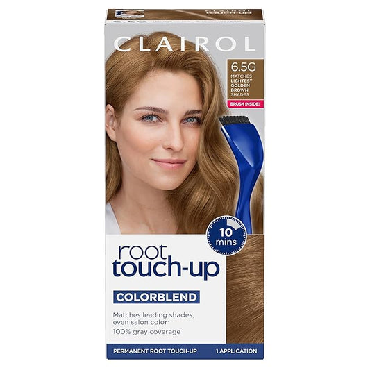 Clairol Root Touch-Up by Nice'n Easy Permanent Hair Dye, 6.5G Lightest Golden Brown Hair Color, Pack of 1