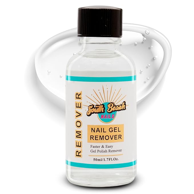 South Beach Nails Gel Nail Polish Remover 15ml – Professional Gel Nail Remover for Easy Peel Off – Acetone-Free Fast Gel Remover for Nails Soak Off – Nail Polish Remover for Gel Nails at Home Salon