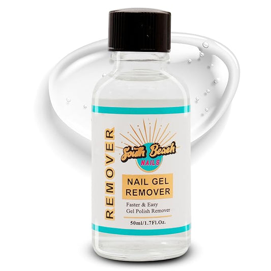 South Beach Nails Gel Nail Polish Remover 15ml – Professional Gel Nail Remover for Easy Peel Off – Acetone-Free Fast Gel Remover for Nails Soak Off – Nail Polish Remover for Gel Nails at Home Salon