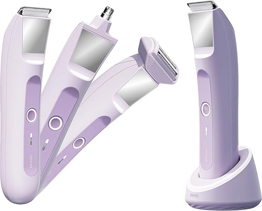 LADYSPOT™ Bikini Trimmer for Women, Shaver for Women, Pubic Hair Trimmer, Replaceable Lady Facial Razor, Nose Hair Trimmer, IPX7 Waterproof&Easy Cleaning