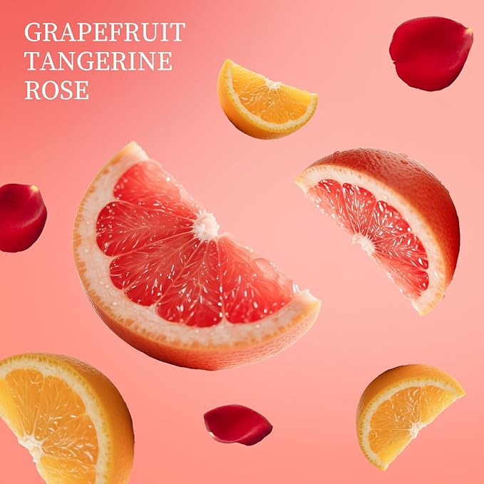 Power Mist Hand Sanitizer Spray, Scented Hydrating Hand Sanitizers Travel Size Refillable, Pocket Portable 3-Pack (Sunset over Grapefruits) 0.93Fl Oz 460-Sprays Each