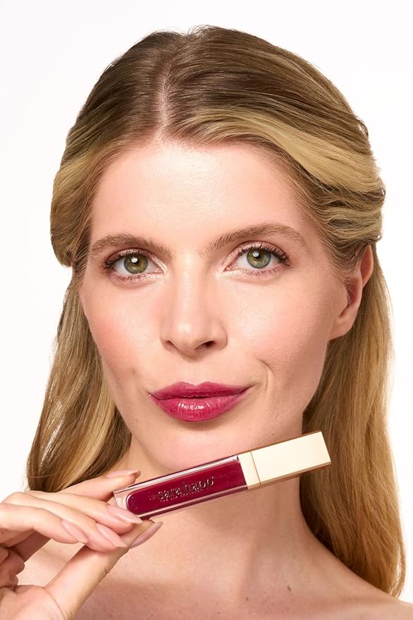 Sara Happ Wild Berry Slip Luxe Gloss with Subtle Shimmer - High-Impact Shine & Long-Lasting Wear, Nourish, Hydrate, and Heal Your Lips, 0.21 fl. oz.