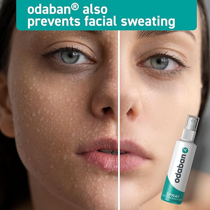Odaban Antiperspirant Spray, Clinical Strength Aluminium Chloride Strong Antiperspirant Hyperhidrosis Treatment for Excessive Sweating, Fragrance-free