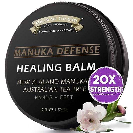 BALM OF GILEAD Tea Tree Balm - 2 fl oz Foot Cream with Tea Tree and Manuka Oil - Intensive Moisture for Itchy Feet, Eczema, Rashes & Dry Skin - Pure Balm That Softens Skin Irritations