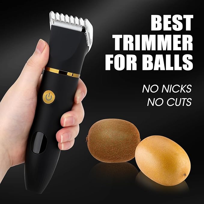 Manscape Body Trimmer for Men, 3 in 1 Men's Grooming Kit with Pubic/Nose Hair Trimmer & Ball Shaver for Nose/Balls/Groin/Legs/Chest Hair Removal, LED Display, IPX6 Waterproof, Gifts for Him Dad