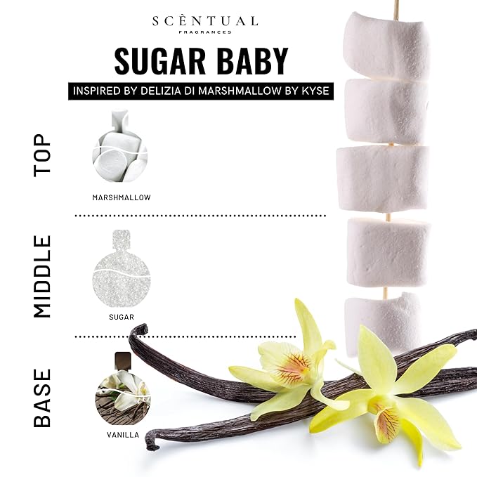 Sugar, Ultra-Concentrated Hair & Body Perfume Mist, Long Lasting Women's Fragrance, Gourmand Perfumes for Women, Vegan and Cruelty Free