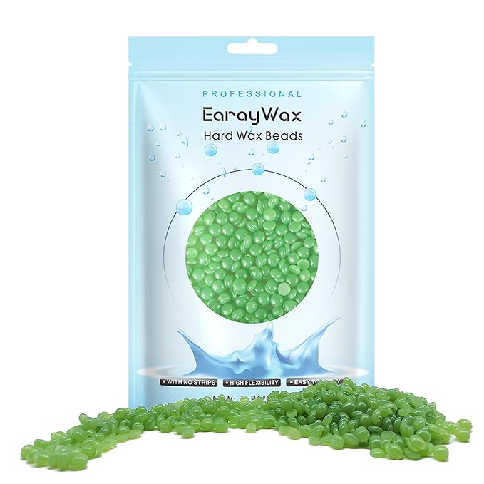 Hard Wax Beads for Hair Removal, 1lb Brazilian Coarse Waxing for Full Arms, Armpit, Bikini, Eyebrow, Face, Legs, Sensitive Skin, At-Home Wax Melts for Women Men