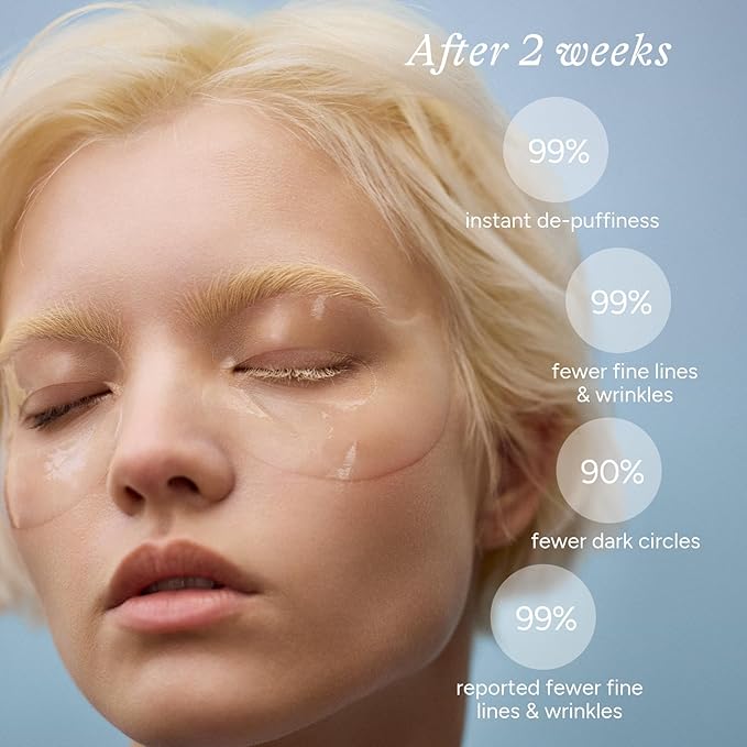 In My Eyes Caffeine Under Eye Patches - 5 Pairs Soothing Hydrogel Eye Masks, Hyaluronic Acid Hydrating Depuffing Anti-Wrinkle for Dark Circles & Fine Lines