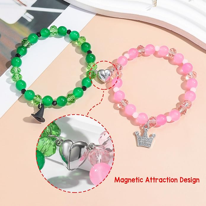 Magical Friendship Bracelets - Enchanting Gifts for Moms, Friends, and Teachers - Crown & Witch Hat Bracelets