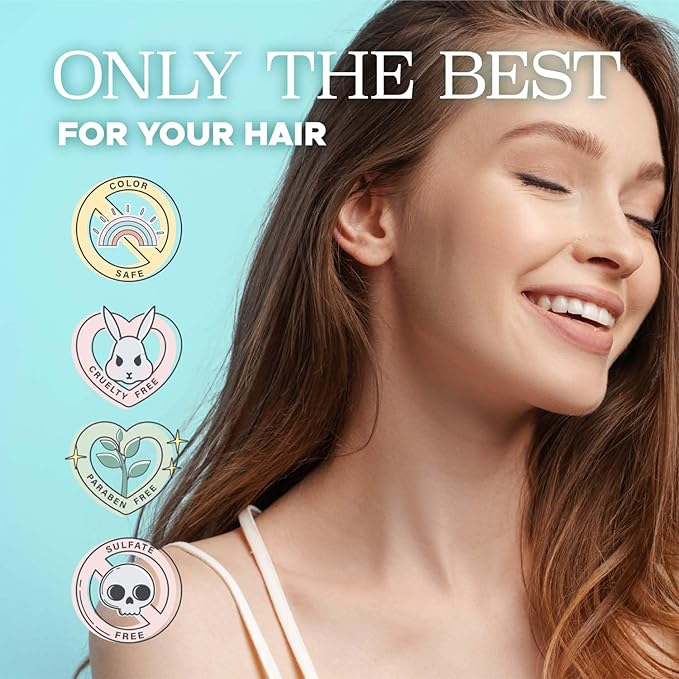 Luseta Thickening Shampoo and Conditioner Set with Collagen Peptides Strengthen and Moisturize for Thin & Dry Hair, Promote Thickness and Reduce Breakage for Fuller-Looking Hair 16.9oz×2