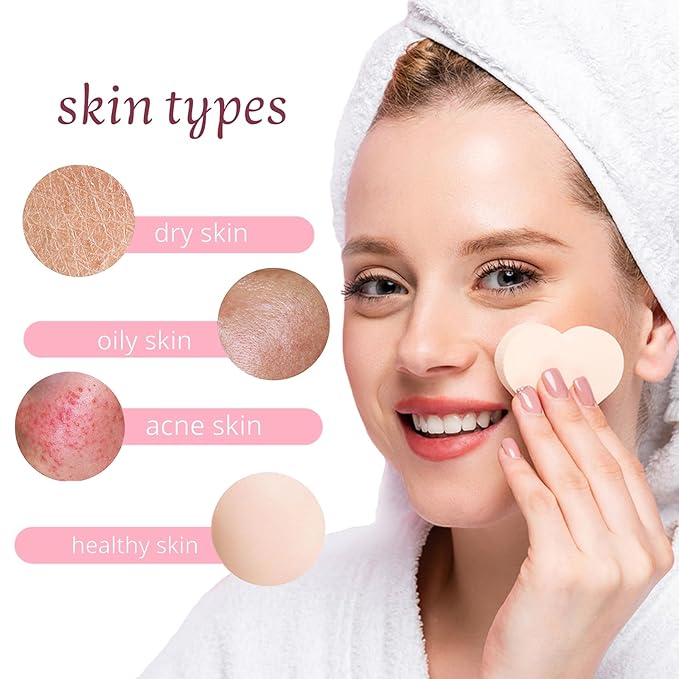 uxcell 120 Count Compressed Facial Sponges Round Face Cleansing Sponges Pads for Daily Skincare Routines at Home, Kitchen(Blue)