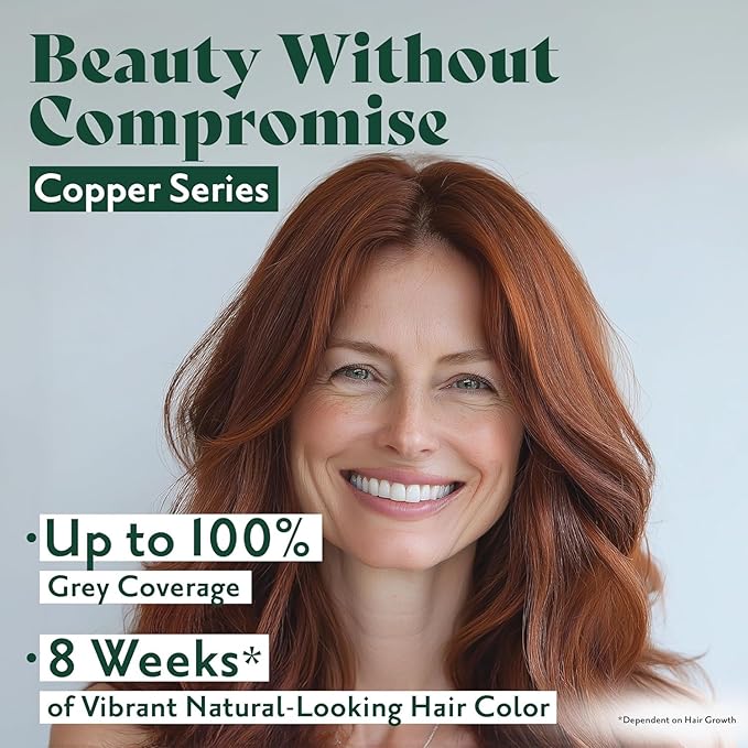 Herbatint Permanent Hair Dye For Women - 8R Light Copper Blonde - For Up To 100% Gray Coverage of Resistant Gray Hair - Ammonia-Free, Alcohol-Free & Vegan - Salon Influenced Hair Color 5.75 fl oz