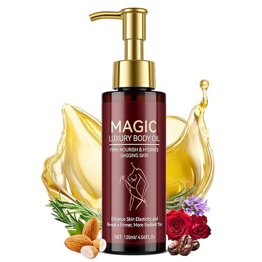 Body Firming Oil – Nourishing & Hydrating Dry Oil with Vitamin E & Natural Oils, Fast-Absorbing Serum for Crepe Skin, Helps Improve Elasticity & Smooth Skin Appearance, Full Body Care, 120ML