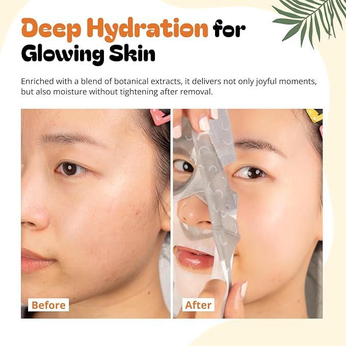 Epielle Character Face Mask Mystical Safari 6 Pack, Fun & Effective Korean Skin Care, Spa Party Favors, Stocking Stuffers, Birthday Gifts for Women, Thanksgiving Essentials