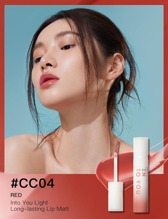 INTO YOU Lip Stain Long Lasting, Lip Gloss, Lip Tint, Lip Plumper Gloss, Glitter Lip Gloss, Liquid Lipstick, Vivid Color, Smudge-Proof, Lightweight, Naturally Moisturizing, Lip Oil For Dry Lips (CC04)