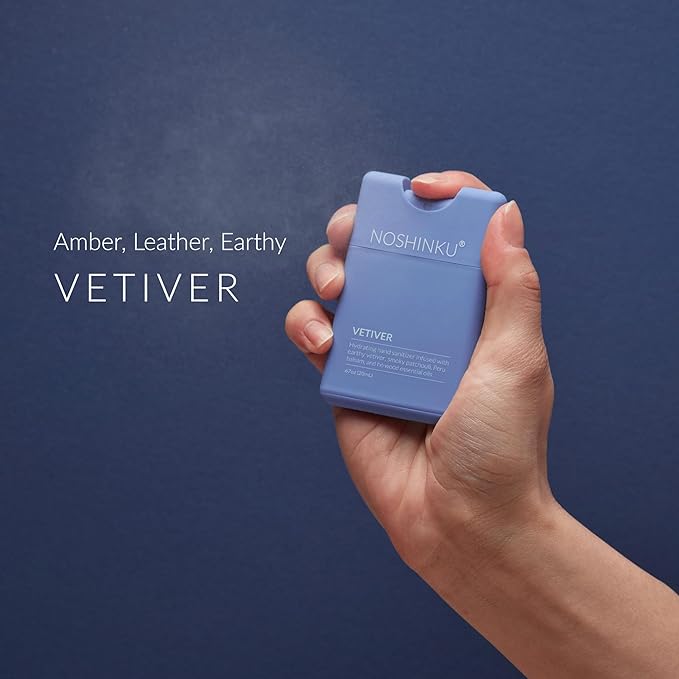 Noshinku - Refillable Hand Sanitizer Discovery Deux 3-Pack, Travel Size Spray, Hydrating Botanical Oils, Natural Ingredients, All Natural Fragrances, Sugarcane Derived Alcohol, No Parabens, No Dyes