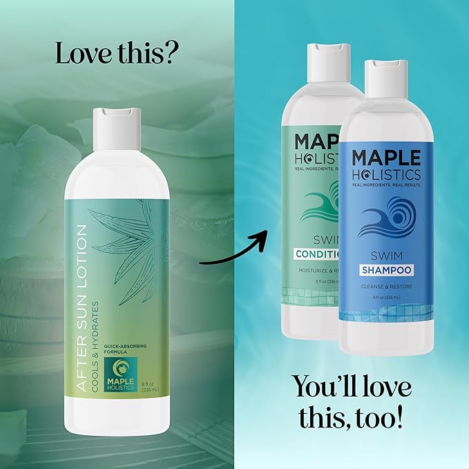 After Sun Lotion with Aloe Vera - Ultra Cooling Aloe Vera for Sunburn Hydration with Cocoa Butter & Rosehip Oil - Hydrating Aloe Lotion After Sun Moisturizer for Dry Skin with Hyaluronic Acid