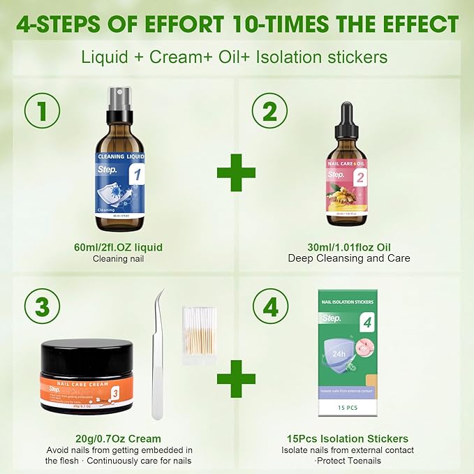 Toenail Fungus Treatment Extra Strength, 7 Days Nail FungusTreatment for Toenail - Pure Natural Plant Extracts, Toe Nail Fungus Treatments for Athletes Foot, Thick, Broken, Discolored & Damaged Nail