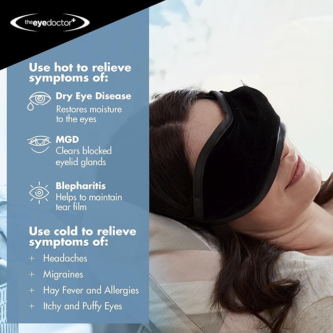 The Eye Doctor Essential Mask – Hot Eye Compress Heat Bag for Dry Eye, Blepharitis and MGD - Safe to Heat in a Microwave – Hot and Cold Eye Compress
