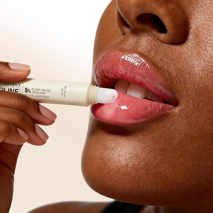 YouthVibe Hydrating Lip Primer & Plumper Gloss - 5% Volufiline™, Squalane, Shea Butter, Collagen, Peptide & PDRN - Moisturizing Lip Care for Smoother, Softer Lips