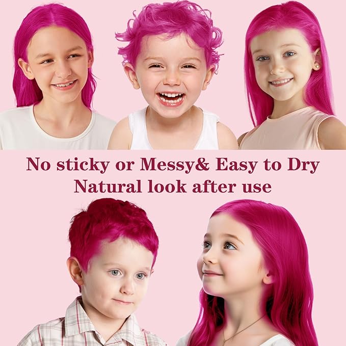 Pink Hair Color Wax, Temporary Hair Color Wax, Temporary Hair Dye for Dark Hair, Washable, Kids, Halloween, Cosplay, Party, Girls