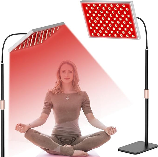 Red Light Therapy for Body: Infrared Light Therapy Panel Lamp with Stand, 660nm Deep Red and 850nm Near Infrared LED Device at Home for Face and Body