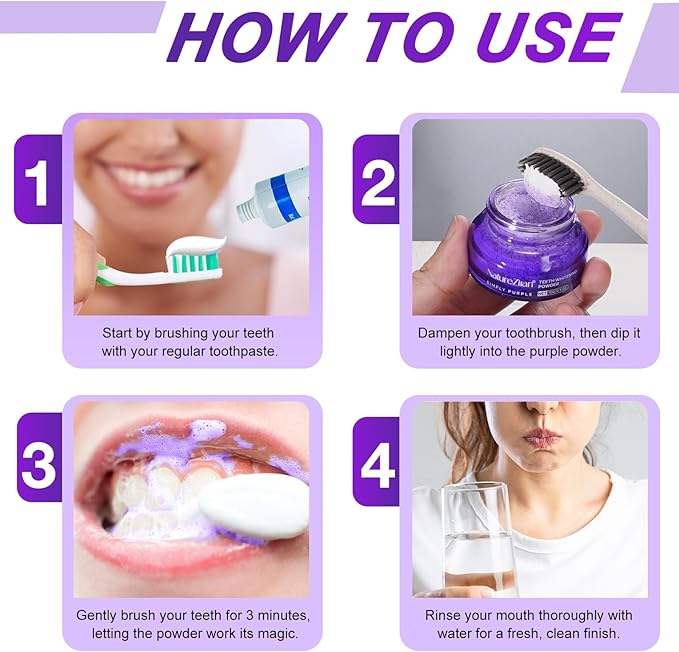 Teeth Whitening Powder - Teeth Whitening - Removes Stains - No Sensitivity - Enamel-Safe Toothpaste Power