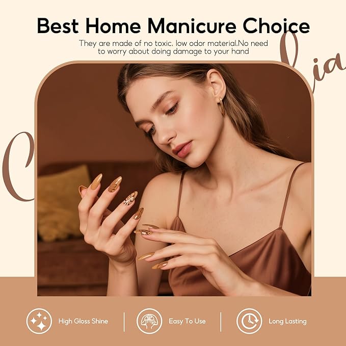 COSCELIA 25 Bottles Fall Gel Nail Polish Set, 20 Colors Gel Polish with 5pcs Top Base Coat Nude Brown Red Yellow Glitter Autumn Winter Colors Nail Art Manicure Starter Kit Christmas Gifts for Women