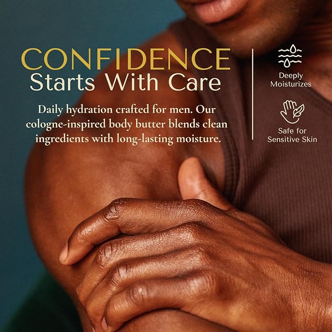 Crowned Skin King and Reign Body Butter Cologne Bundle | New Moisturizing Formula | Skin Care Set with Sandalwood, Leather, Fresh, & Nautical Scents | Natural Shea & Mango Butters | All-Day Fragrance