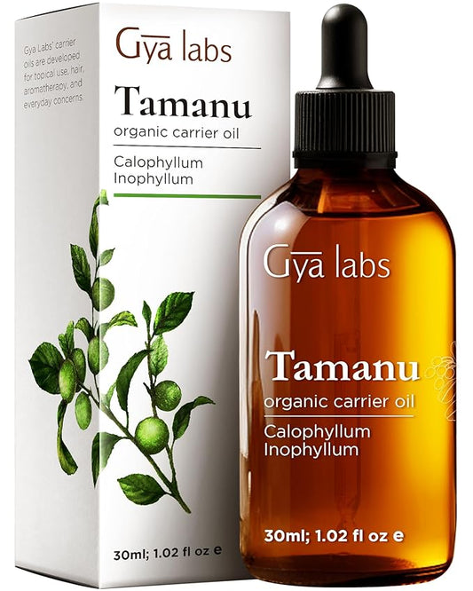 Gya Labs Tamanu Carrier Oil - 1 Fl Oz - for Hair, Skin, Face, Scalp & Body Massage