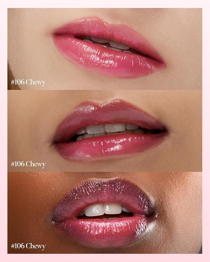 CORLAHAZE Glow Lock Jelly Tint 106 Chewy 4g, Hydrating Jelly Glow Lip Stain, Glass-Like Shine Lip Gloss, Long-Lasting Color, Moisturizing Lip Enhancer, Collectible Lock-Shaped Design, Korean Makeup