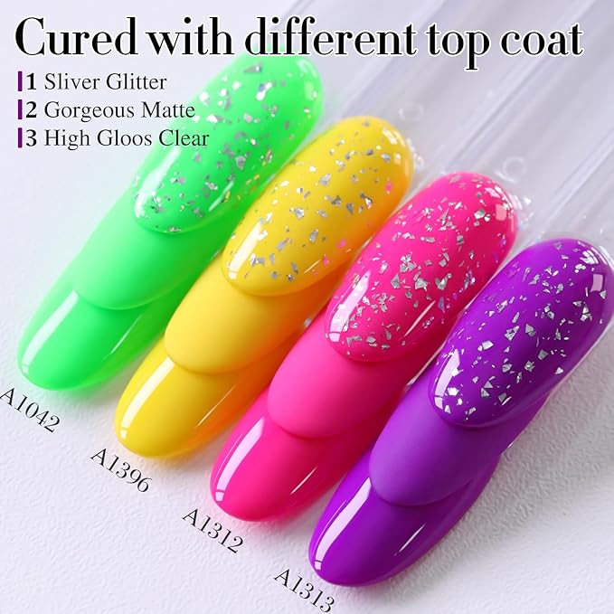 Double Rhythm 15ML Neon Purple Gel Polish Pure Sheer Same Color Same Bottle Soak Off Gel Polish Art Manicure Salon DIY at Home for Women (Purple Lavender-A1313)