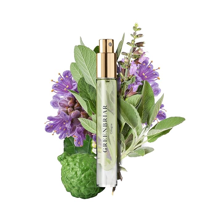 Caswell-Massey Greenbriar Cologne Spray, Classic and Zesty Scent with Citrus, Sage & Patchouli, Fragrance for Men, Made in USA, 0.25 Oz