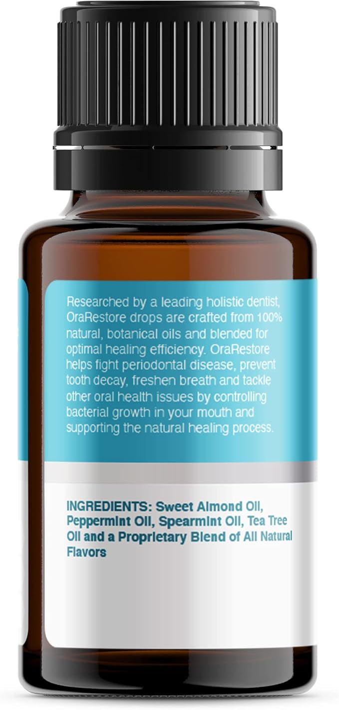 OraRestore Bad Breath Treatment for Adults Halitosis: Dentist Formulated Oral Rinse Concentrate Tooth Oil Liquid Toothpaste, Fresh Breath Mouthwash for Dry Mouth, Oral Care, Healthy Gums, Teeth -2pack