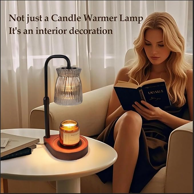Shering Candle Warmer Lamp with Timer Dimmable, Gift Box, Gifts for Her, Birthday Gifts for Women, House Warming Gift New Home Decor, Wax Melt Warmer for Scented Jar Candles