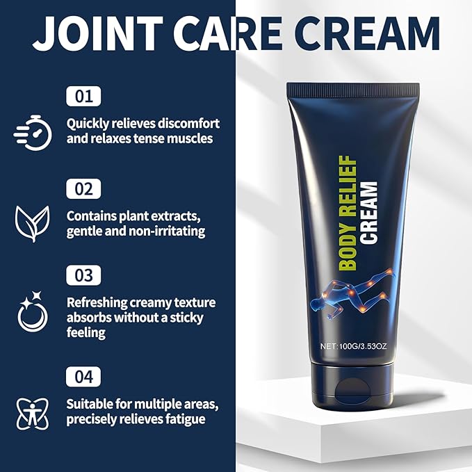 2PCS Neuropathy Relief Cream, Contains Arnica, Menthol, Msm, and Glucosamine, Suitable for Feet, Hands, Legs, Muscles, Joints, and Waist, Fast Absorption, Mild & All Natural