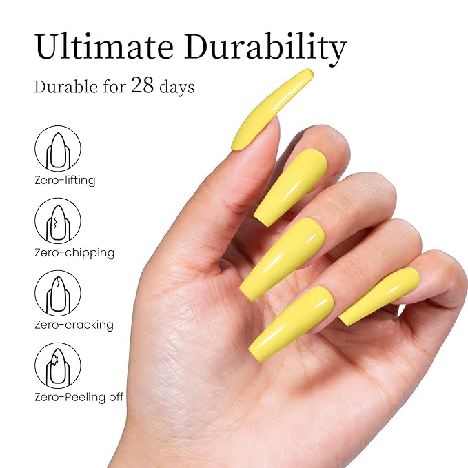 MAYCHAO 15ML Yellow Gel Nail Polish 1Pc Lemon Yellow Gel Polish Soak Off UV LED Nail Polish Nail Art Starter Manicure Salon DIY at Home, 0.5 OZ