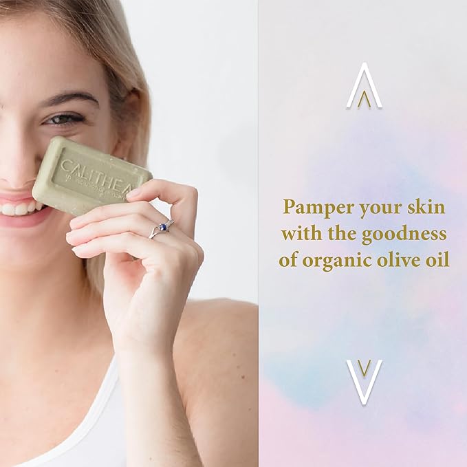 Calithea 3 Pack Soap Bars:100% Pure Olive Oil Soap