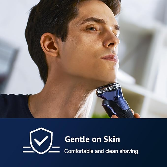 Rechargeable Electric Razor for Men: IPX6 Waterproof Shaver - 1.5H Fast Charge, 4D Flex Precision Blades with Pop-Up Trimmer - Gentle on Sensitive Skin, Perfect for Travel