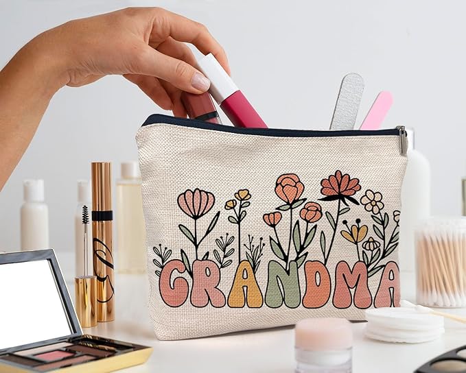 IWXYI Grandma Makeup Bags,Grandma Makeup Bags With Zipper Pouch Travel Toiletry Gifts For Women