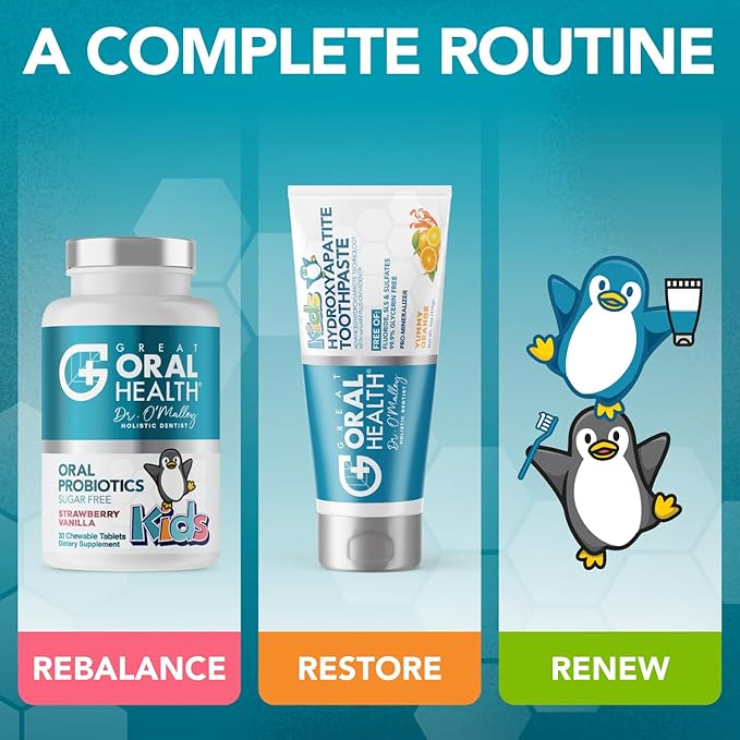 Oral Probiotics for Mouth Bad Breath Treatment for Kids Dental Care & Cavity Prevention with BLIS K12 M18 – Dr Formulated Dental Probiotics for Teeth and Gums, 30 Chewable Tablets Strawberry Vanilla