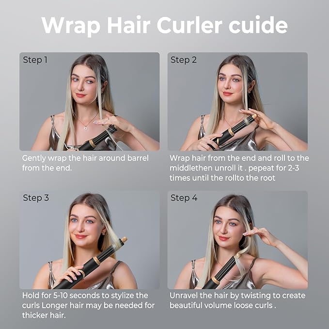 5 in 1 Blow Dryer Brush,Hair Dryer Brush with Detachable Air Styler,Negative Ionic Magic Hair Styler,Hot Air Brush for Women Volumizer,Straightener,Drying