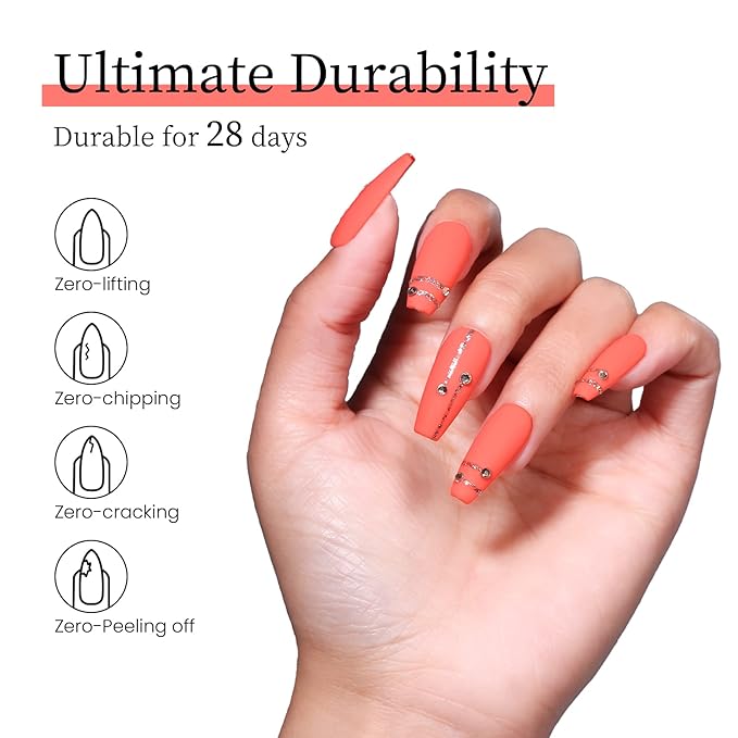 MAYCHAO 15ML Carrot Gel Nail Polish 1Pc Coral Pink Gel Polish Soak Off UV LED Nail Polish Nail Art Starter Manicure Salon DIY at Home, 0.5 OZ