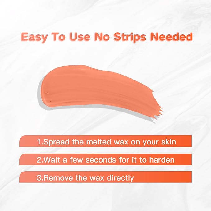 Hard Wax Beads for Hair Removal - Brazilian Waxing, Sensitive Skin, Face, Eyebrow, Legs at Home - 1lb Pearl Wax